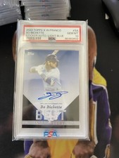 2022 Topps X Wander Franco Bo Bichette Sticker Auto Light Blue #9A PSA 10 Gem JS