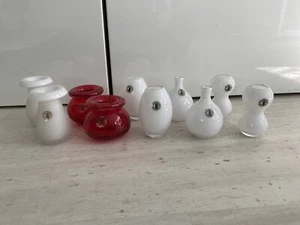 Ikea Vasen Ikea Stockholm Miniaturen weiß rot - Bild 1 von 2