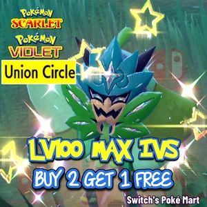 ✨ SHINY OGERPON PERFECT IVS WITH MASTER BALL TEAL MASK DLC NEW POKEMON ✨ - Picture 1 of 2