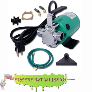 Bomba de transferencia de agua 330 galones por hora bomba eléctrica portátil utilitaria con manguera de 6' - Imagen 1 de 16