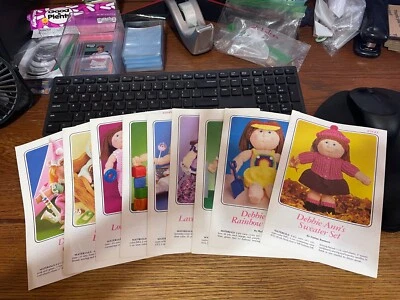 (9) Debbie Ann's Crochet Doll Clothes Patterns - Sweater, Sun Suit, Dresses etc - Image 1 of 3