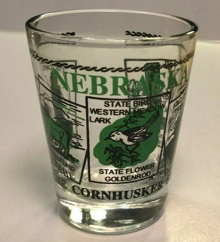 Nebraska Shot Glass The Cornhusker State Cover