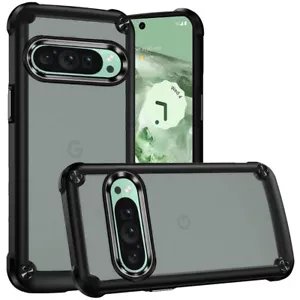 Funda híbrida con botones metálicos trasera transparente para Google Pixel 9/9 Pro 6,3 pulgadas - Imagen 1 de 9