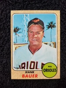 HANK BAUER 1968 TOPPS BASEBALL #513 BALTIMORE ORIOLES - Picture 1 of 2