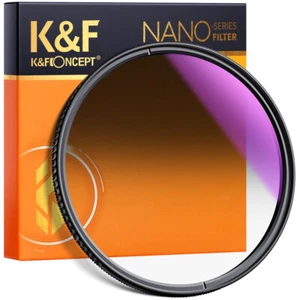 K&F Concept Circular GND8 lens filter 49-82mm Soft Graduated Neutral Density - Picture 1 of 26