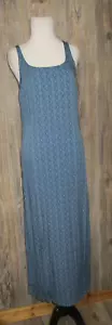 Vintage Faded Glory Maxi Dress Womens Small Blue Floral Sleeveless 90s Y2K - Picture 1 of 13