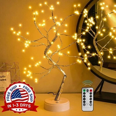 Lámpara De Árbol De Bonsái De Mesa Brillante Sala Cuarto Habitacion Sala Hogar. - Image 1 of 4