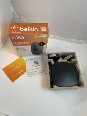 Belkin N150 Wireless/Wi-Fi Router 4 Port 2.4 GHz Easy Internet Access - Image 1 of 4