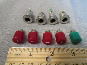 (4) Dialco Panel Indicator Lamps + 5 Bulb Inserts Red Green - Picture 1 of 1