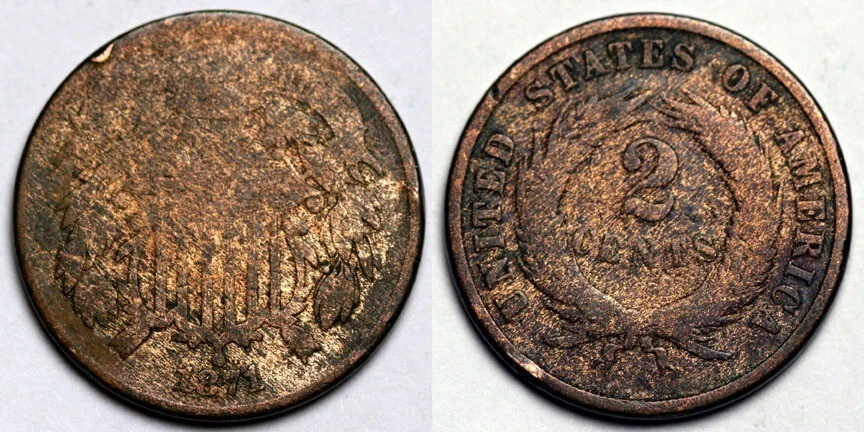 1871 Two Cent Piece - Image 1 of 1