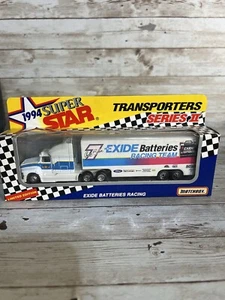 NASCAR TRANSPORTER - #7 Exide Batteries Geoff Bodine Matchbox 1994 Super Star - Picture 1 of 3
