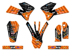 2005-2006 SX RACE SERIES Orange Senge Graphics Kit Compatible with KTM - Picture 1 of 10
