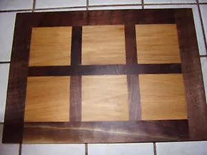 DECORATIVE CHARCUTERIE CUTTING BOARD SOLID WALNUT & HICKORY WEDDING HANDMADE - Foto 1 di 6