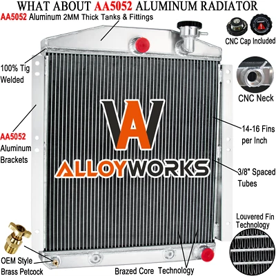 3 Row Radiator For 1948-1954 Chevy GMC 3100 3600 3800 3900 Truck Pickup V8 - Image 1 of 4