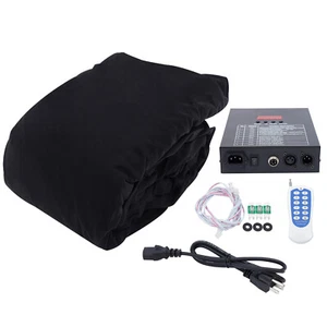 LED Stage Backdrop Background RGBW Star Cloth DMX Control Star Curtain Black - Picture 1 of 23