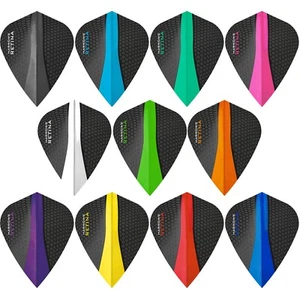 5 SETS (15) Harrows Retina Dart Flights Kite Shape Solid Plain Colours Tough - Picture 1 of 91