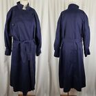 Arrivo 80S Belted Tie Cotton Trench Coat Wool Flannel Lined Womens 12 Ireland