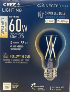 CREE 60-Watt Clear A19 Shape Smart LED Light Bulb w/Standard Medium Base - Picture 1 of 1