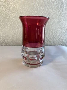 Tiffin Franciscan Kings Crown Ruby Flat Iced Tea Glass Tumbler Flared Rim 5.25" - Picture 1 of 15