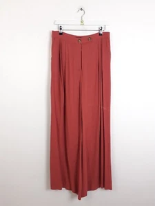 Nobody's Child Trousers Red Mel Relaxed High Waist Wide Leg RRP £85 NEW F2 - Picture 1 of 10