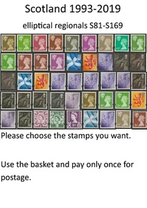 Scotland elliptical regionals 1993-2019 decimal currency S81-S169 - Picture 1 of 36