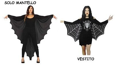 Carnevale Halloween Vestito Costume Pipistrello Ragno Spider Bat Donna • 12€