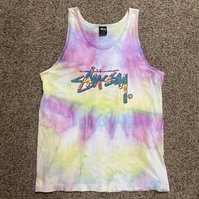 Винтажный stussy майка большой галстук краситель гавайский сделано в Мексике - Изображение 1 из 4