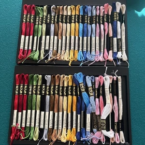 DMC Embroidery Thread Floss Lot of 50 Skeins Best Multiples Colors - Picture 1 of 7