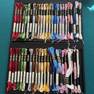 DMC Embroidery Thread Floss Lot of 50 Skeins Best Multiples Colors - Image 1 of 4