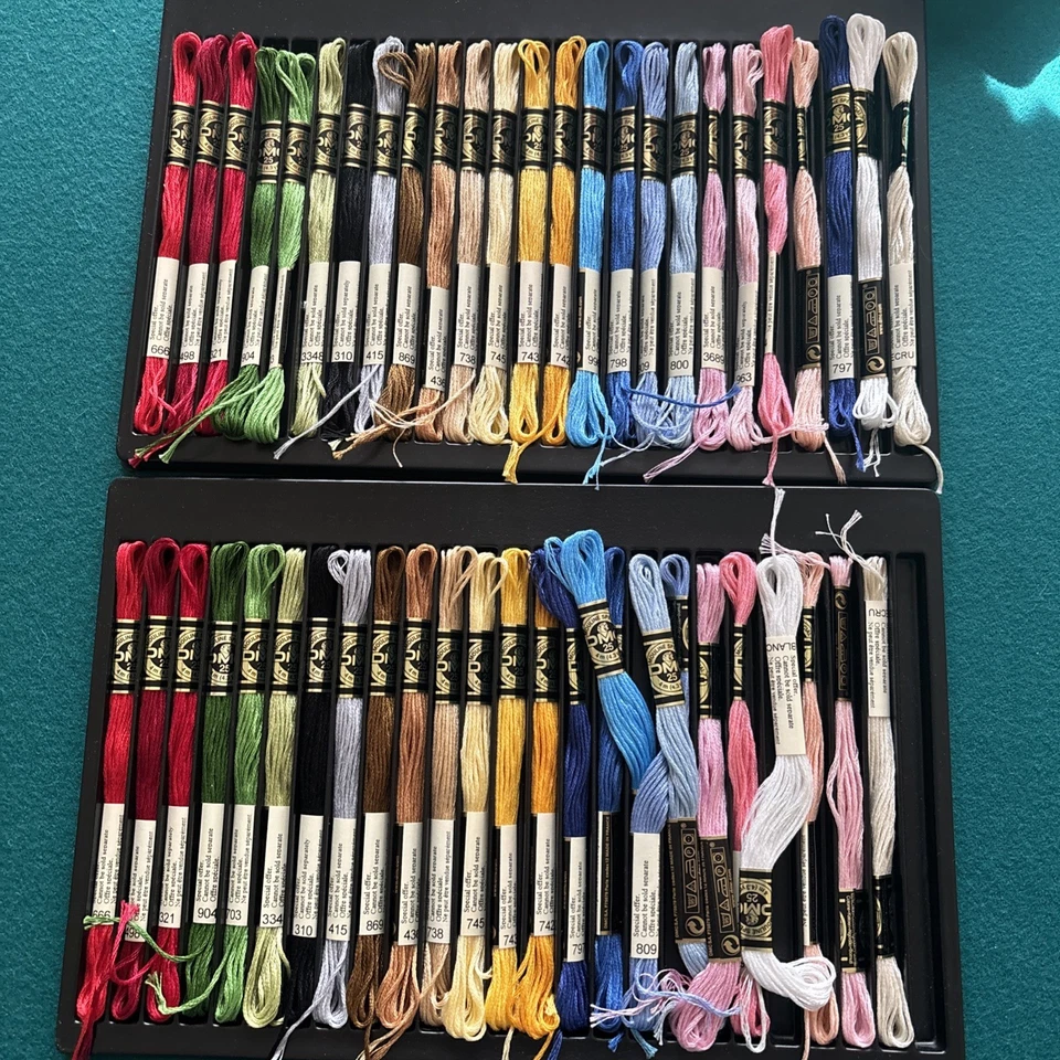 DMC Embroidery Thread Floss Lot of 50 Skeins Best Multiples Colors - Image 1 of 4