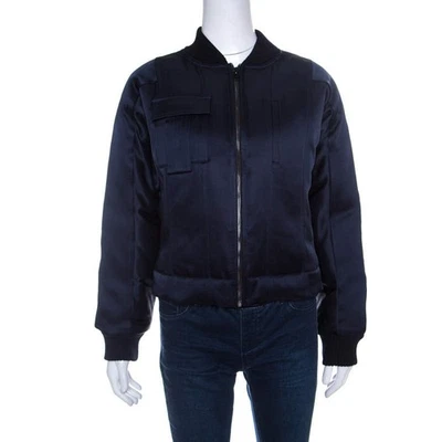 Chaqueta Bomber Alexander Diane Von Furstenberg Azul Marino Satinado M Foto 1 de 4