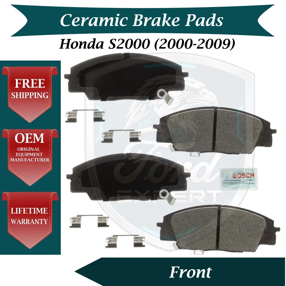 Kit de pastillas de freno delanteras de cerámica Bosch OEM para Honda S2000 2000-2009 9 años de garantía Foto 1 de 4