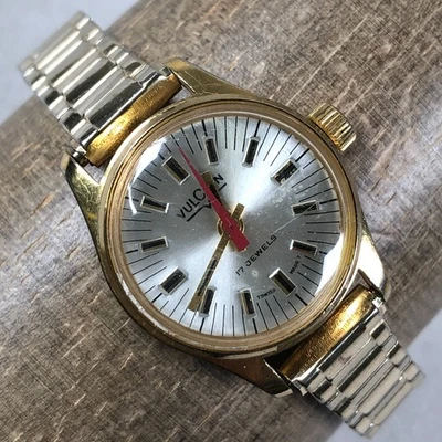 Reloj Vulcain Mujer Moda Oro Banda Expansión Cuerda Mecánica 23mm 6 1/4" Foto 1 de 4