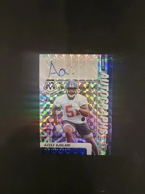 2021 PANINI MOSAIC AZEEZ OJULARI RA-98 ROOKIE REACTIVE SILVER PRIZMS AUTO GIANTS - Image 1 of 2