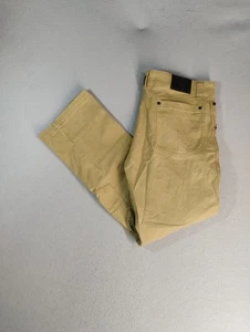Jeans uomo Wrangler ATG 36X30 marrone dritto lavaggio medio denim tinta unita 5 tasche - Foto 1 di 12