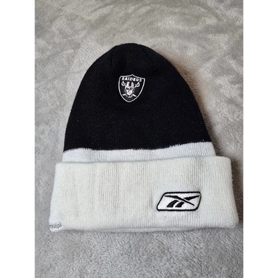 Gorra Los Vegas Raiders Bean para mujer negra blanca equipo Reebok fútbol americano NFL Foto 1 de 4