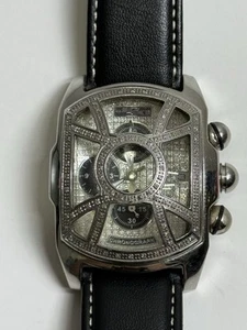 JOJO JJR-0167 Stainless Steel Diamond Dial Chronograph Watch Japan Movement - Picture 1 of 16