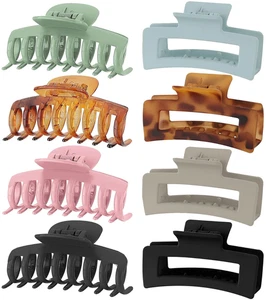 Lolalet 8 Colors Hair Clips Claw Clips Hair Claw Clips, 2 Styles Nonslip Medium - Picture 1 of 7