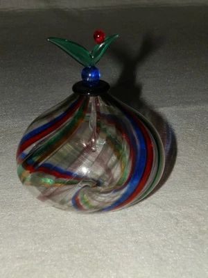 Vintage Parfümflasche Flakon - Murano Glas mit Stöpsel - Venini ? - Bild 1 von 4