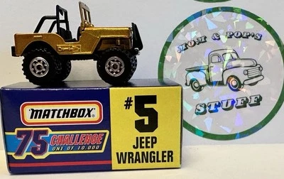 Jeep Wrangler 1/64 Matchbox Release 1997 Gold - Image 1 of 4