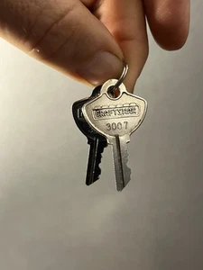 2 Vintage Original Craftsman Tool Box Key 3007 Crown Logo FREE SHIPPING Pair Oem - Picture 1 of 1
