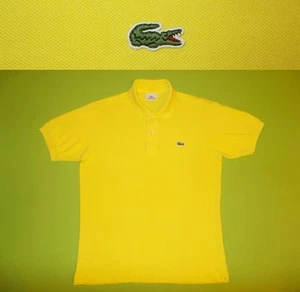 Polo Shirt LACOSTE (3) (S) 100% COTTON PERFECT !!! Yellow - Picture 1 of 5