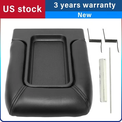 Center Console Lid Kit Arm Rest for 99-07 Chevy Silverado GMC Sierra Black 1999 - Image 1 of 4