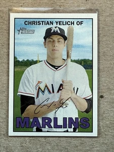 2016 Topps Heritage Short Print Christian Yelich - Bild 1 von 2