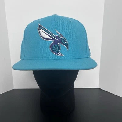 Charlotte Hornets Hat Cap New Era 9Fifty Snapback Turquoise Retro NBA Logo Wool - Image 1 of 4