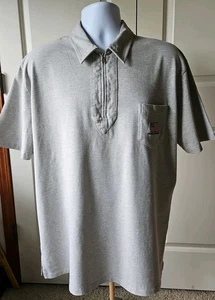 Polo Sport Ralph Lauren Quarter Zip Polo Shirt Light Grey SS Men's Size Large - Picture 1 of 8