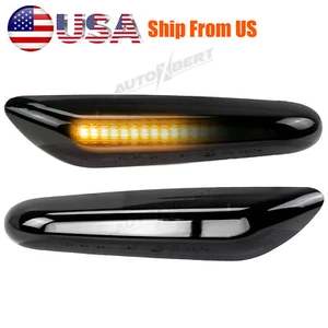 Sequential LED Side Marker Blinker Turn Signal Light For BMW E90 E60 E82 E87 E88 - Picture 1 of 8