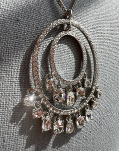 Stunning Givenchy Rhinestone Crystal Pendant Necklace  - Picture 1 of 13