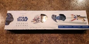 NIB Williams Sonoma Star Wars set 4 Cookie Cutters Death Star Falcon X Wing Tie - Picture 1 of 3