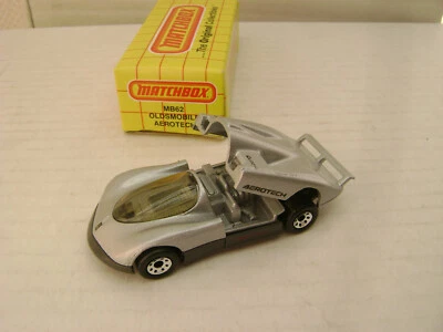 1990 MATCHBOX SUPERFAST MB62 SILVER/GRAY OLDSMOBILE AEROTECH NEW IN BOX - Image 1 of 3
